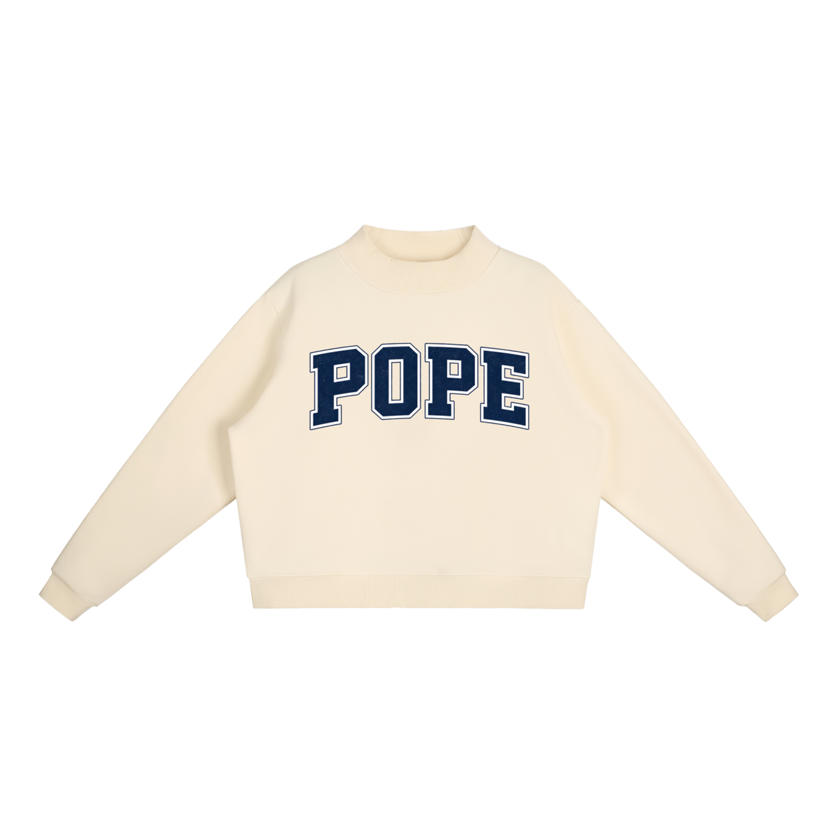 POPE Collegiate Mock Neck Crewneck Sweatshirt