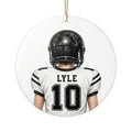 Personalized Football Ornament — Custom Name & Number Longhorns 2026 Season Ceramic Holiday Decoration