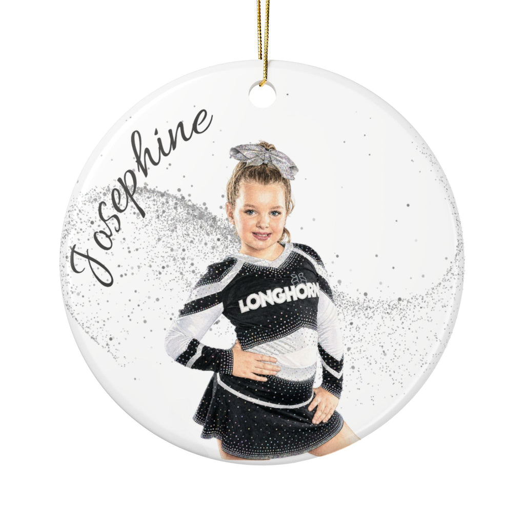 Personalized Longhorns Cheer Photo Ornament | 2026 Season