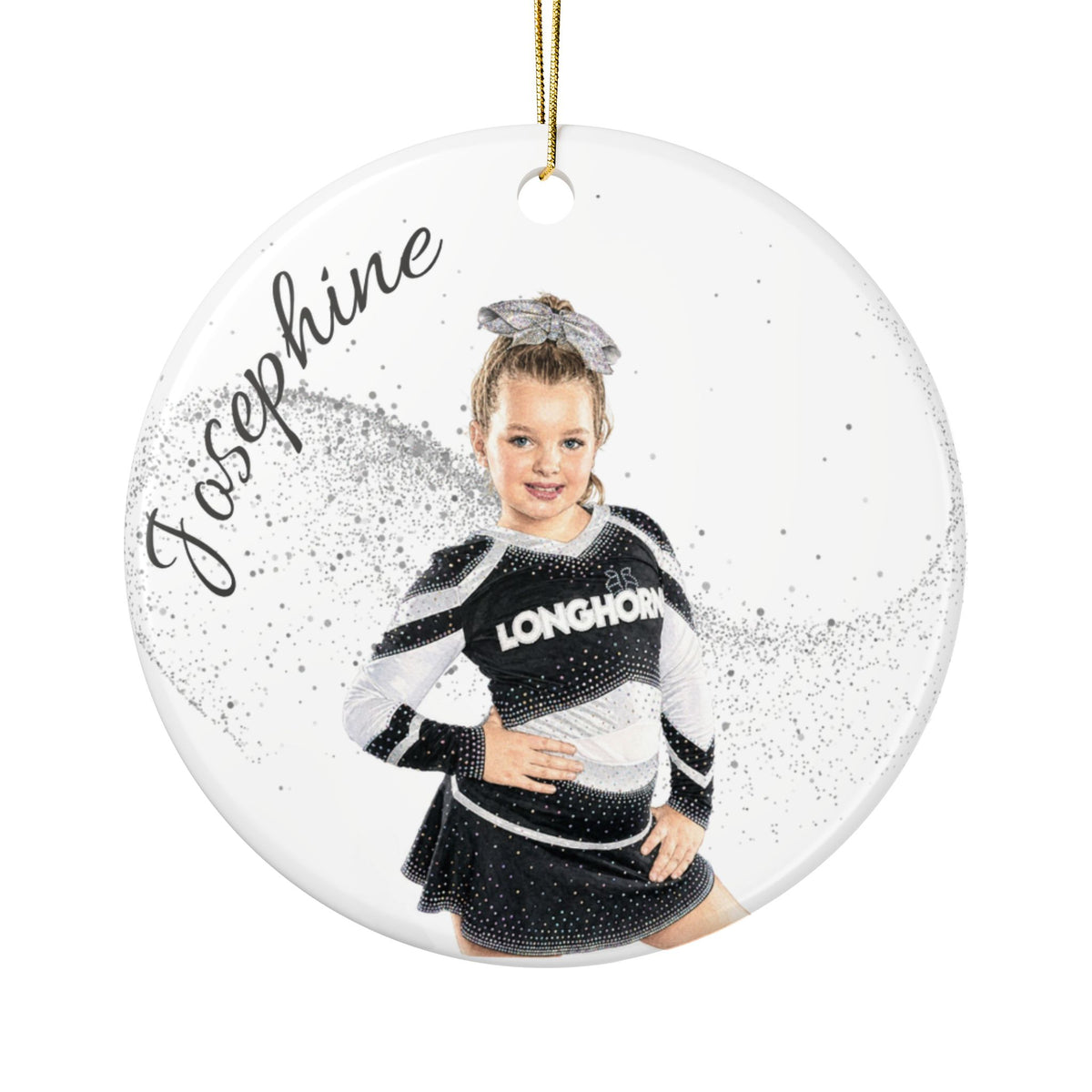 Personalized Longhorns Cheer Photo Ornament | 2026 Season