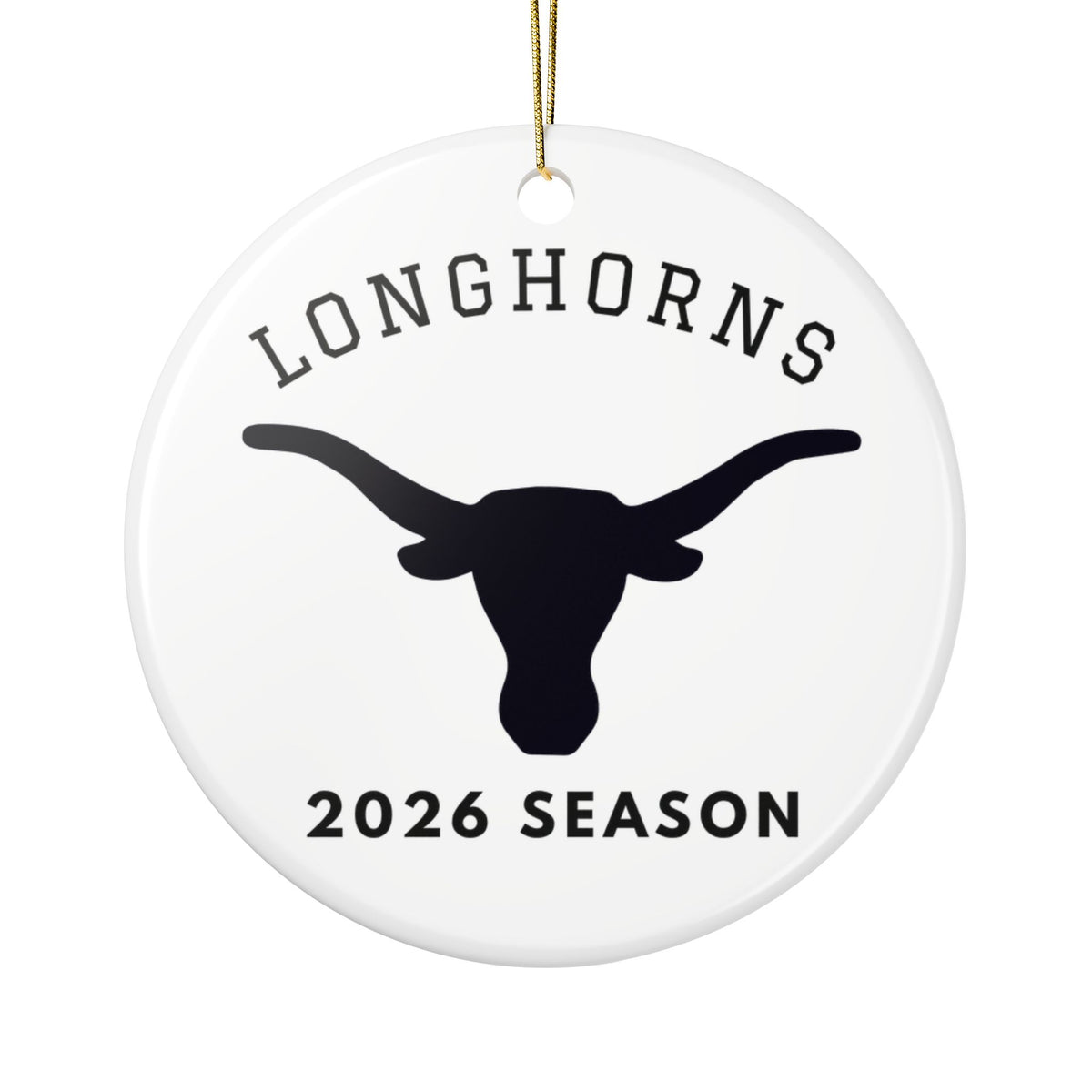 Personalized Football Ornament — Custom Name & Number Longhorns 2026 Season Ceramic Holiday Decoration