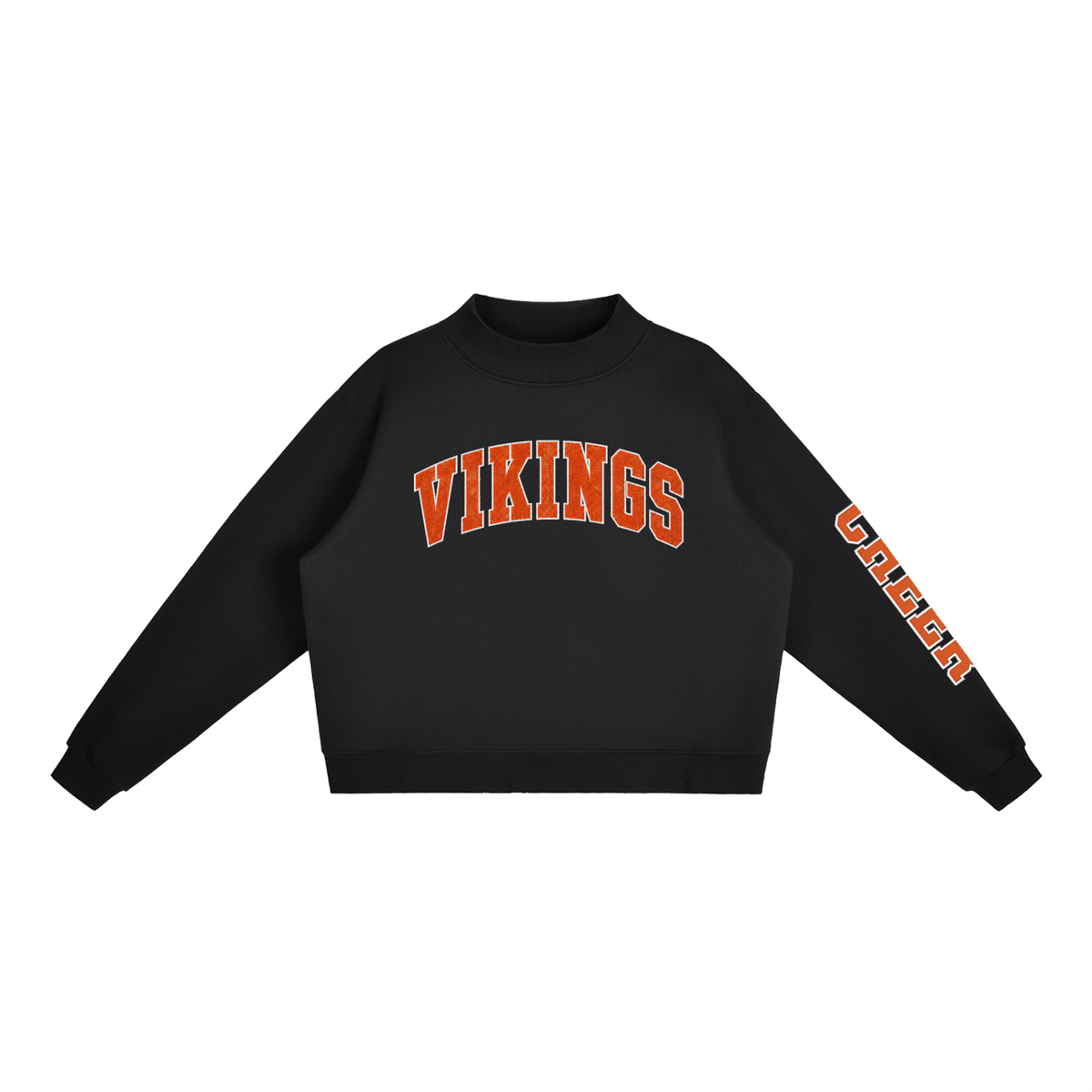 Essential Fleece Mock-Neck Crew Sweatshirt