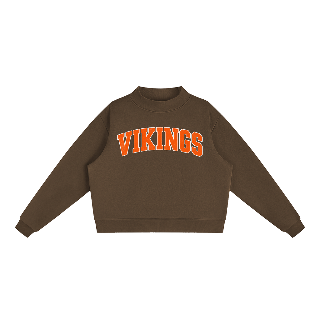 VIKINGS Essential Fleece Mock-Neck Crew Sweatshirt