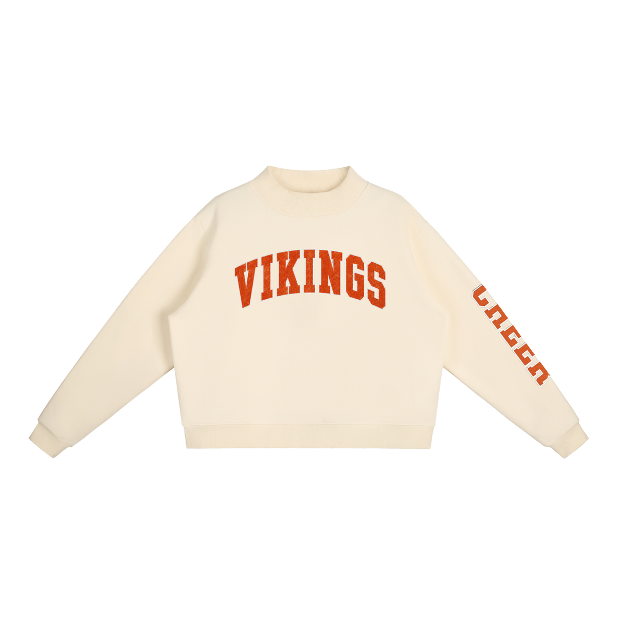 Essential Fleece Mock-Neck Crew Sweatshirt