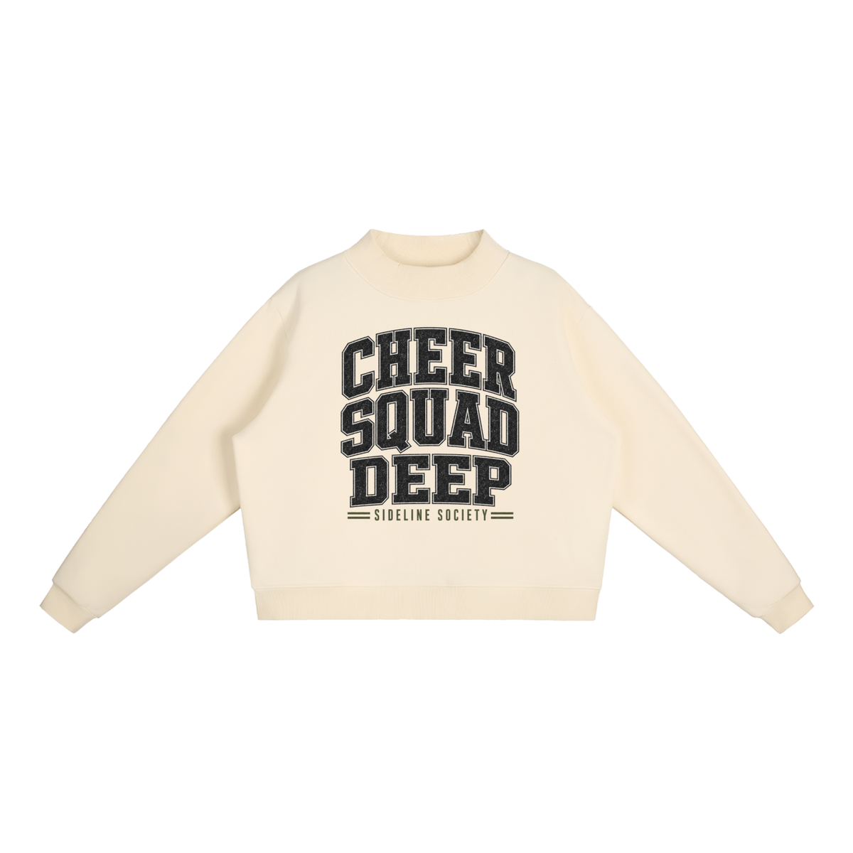Essential Fleece Mock-Neck Crew Sweatshirt