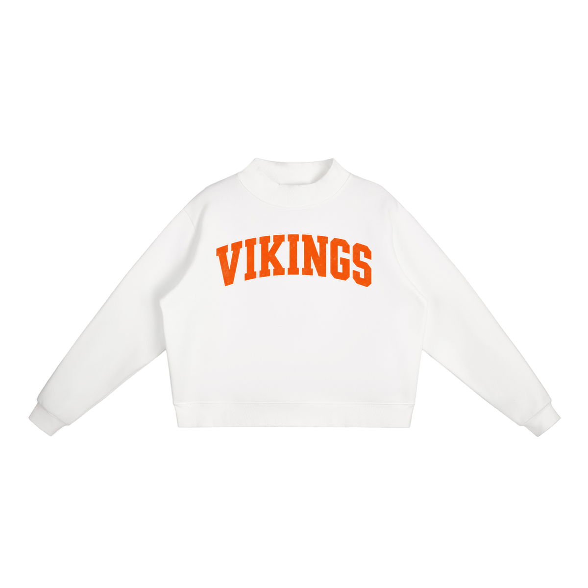 VIKINGS Essential Fleece Mock-Neck Crew Sweatshirt