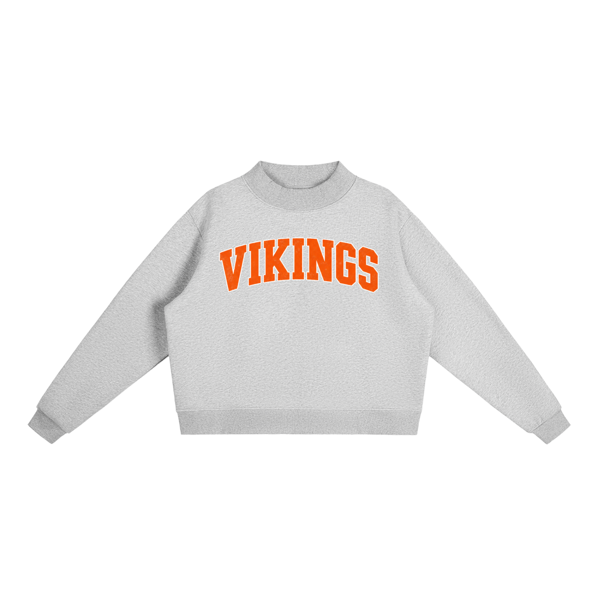 VIKINGS Essential Fleece Mock-Neck Crew Sweatshirt