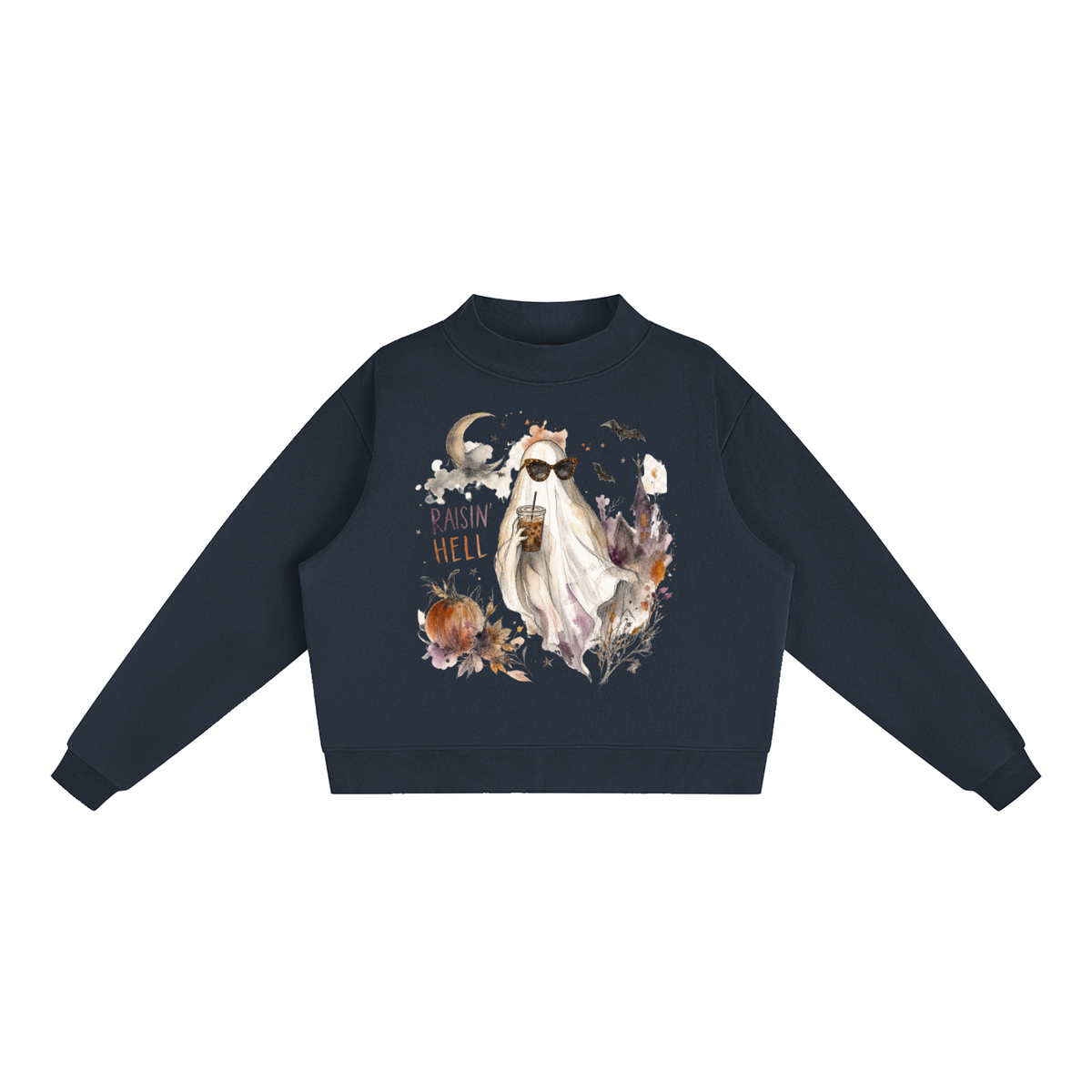 Essential Fleece Mock-Neck Crew Sweatshirt