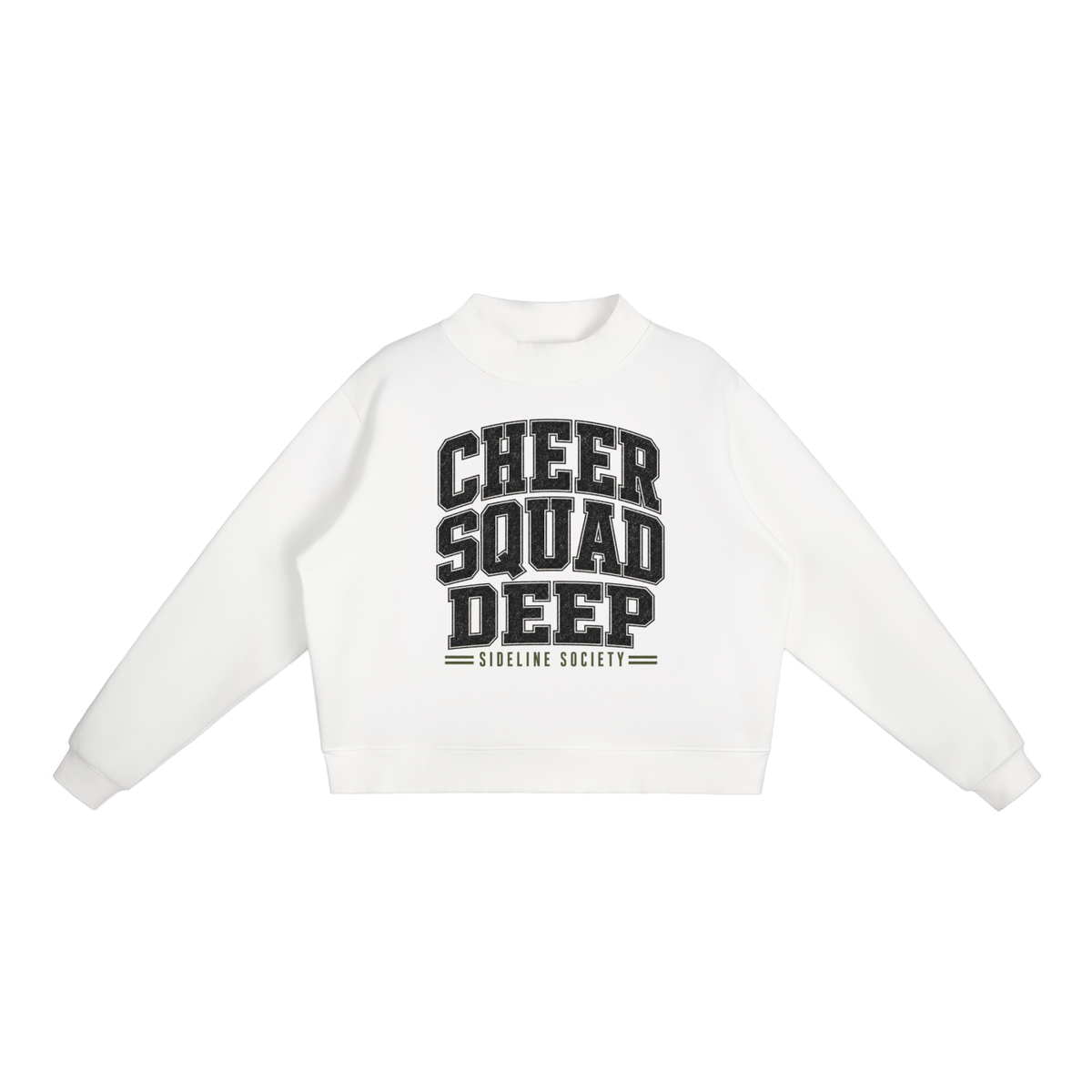 Essential Fleece Mock-Neck Crew Sweatshirt