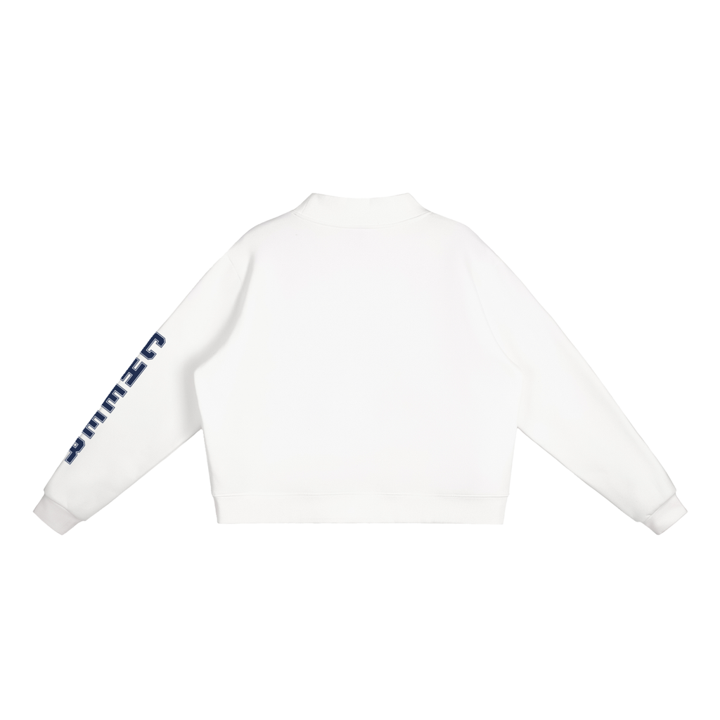 Essential Fleece Mock-Neck Crew Sweatshirt