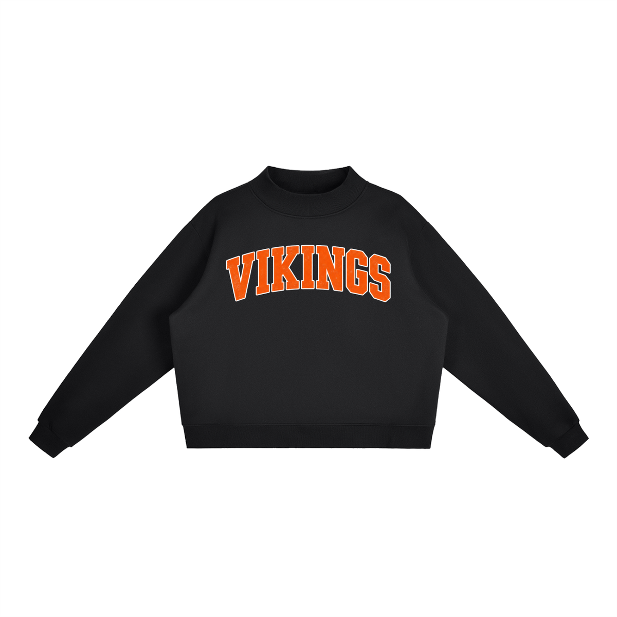VIKINGS Essential Fleece Mock-Neck Crew Sweatshirt
