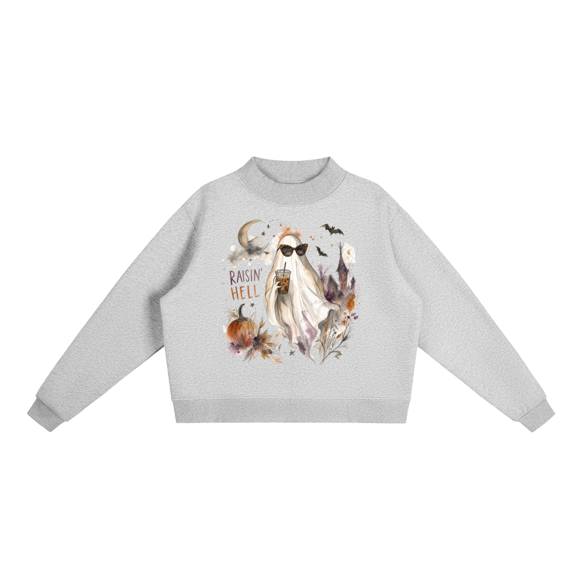 Essential Fleece Mock-Neck Crew Sweatshirt