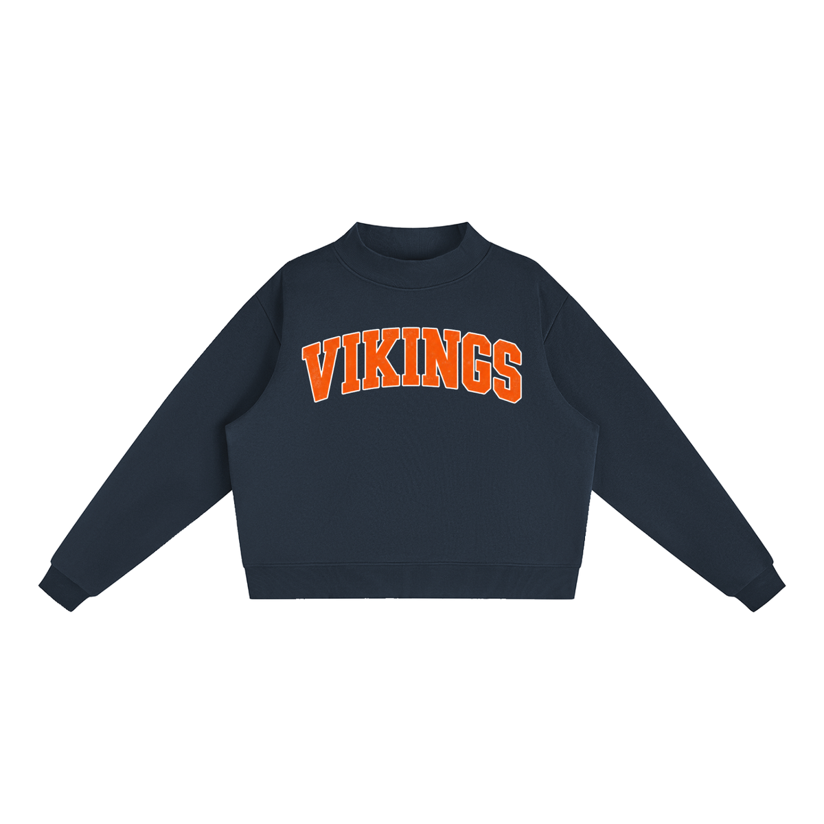 VIKINGS Essential Fleece Mock-Neck Crew Sweatshirt